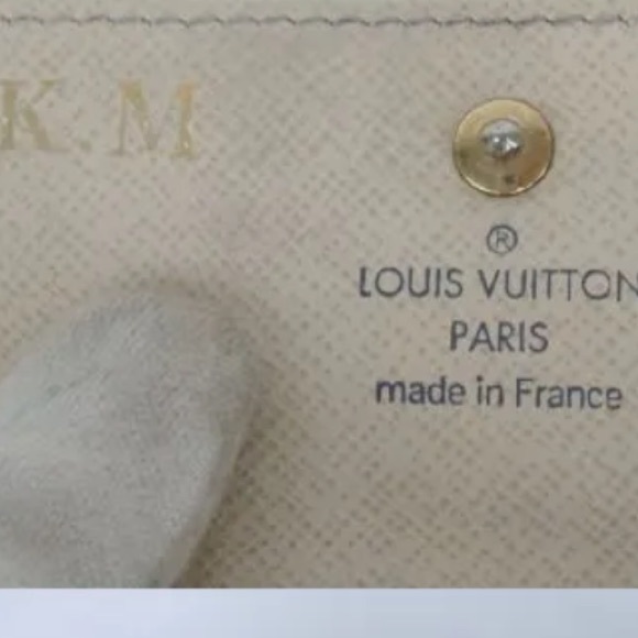 AUTH LOUIS VUITTON Damier Azul Leather Key Case Holder - Picture 7 of 11